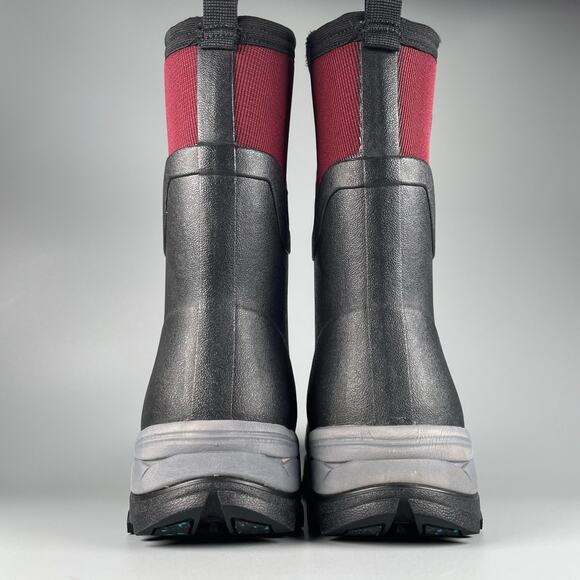Original Muck Boot Women’s 6 Black Red Mid Waterproof Work Rain Winter Boots EUC - Picture 2 of 7